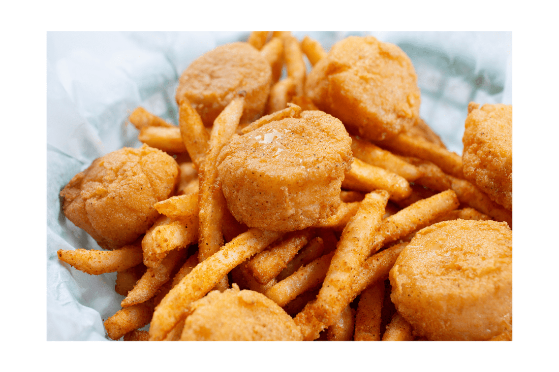 Crispy Air-Fried Breaded Scallops