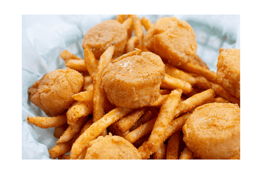 Crispy Air-Fried Breaded Scallops